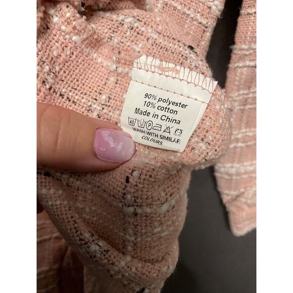 YOINS Women's Pink Plaid Dress Small 90% Polyester 10% Cotton NWT Office Wear - Picture 3 of 9